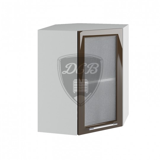 ﻿Капля шкаф навесной угловой со стеклом 550х500 | ПУС550