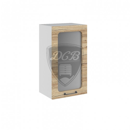 Лофт шкаф навесной со стеклом 400 | ПС400
