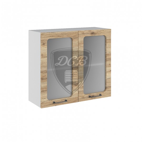 Лофт шкаф навесной со стеклом 800 | ПС800