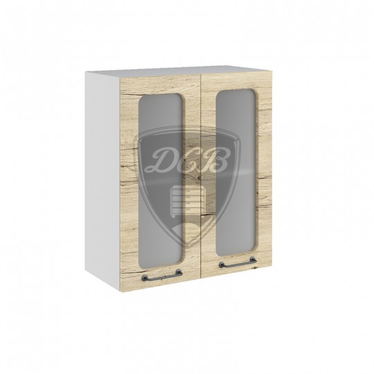 Лофт шкаф навесной со стеклом 600 | ПС600